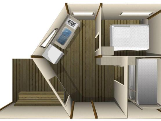 Tent Écolodge Confort 17m² (2 slaapkamers) - zonder privé sanitair