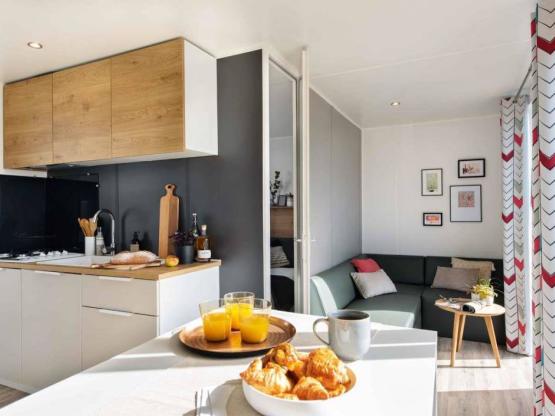 Mobilhome 'Galaxie Confort' 33m² + 3 habitaciones + terraza cubierta 18m²
