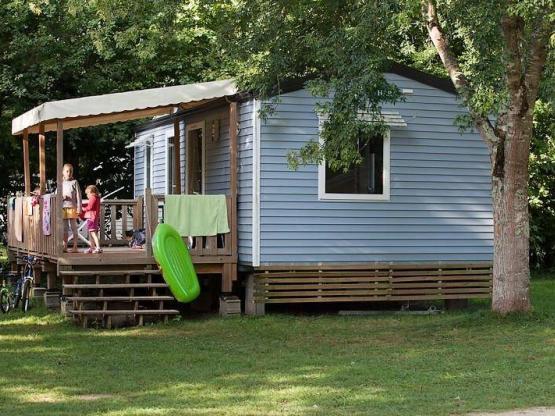 Mobil-home Le Chêne (2 habitaciones) Llegada el domingo - ORILLA DEL RÍO - Amplia terraza - TV - Wif