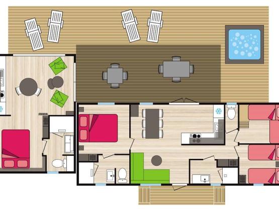 Premium - Les Gorges de Colombières - 61 m2 - 4 bedrooms - 3 bathrooms - spa -
