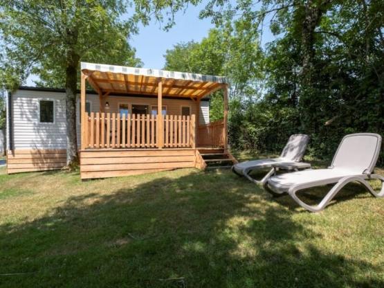 Mobilheim Premium 3 Schlafzimmer 30,5m² überdachte Terrasse 15 m² + Spüllmachine + TV