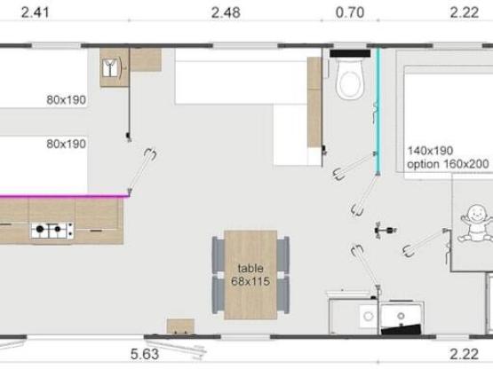 Mobilhome "Magnolia" 2 habitaciones