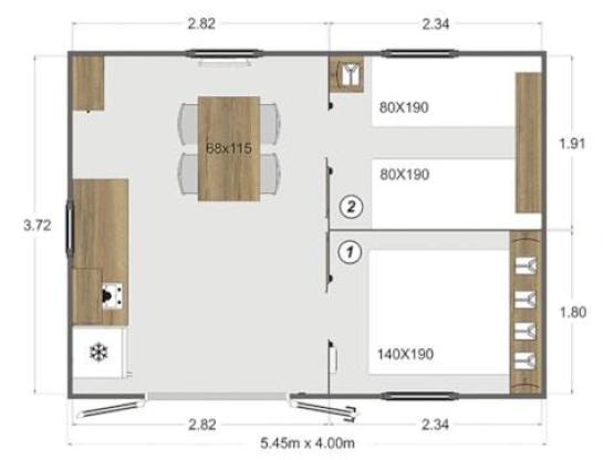 Cabaña (sin instalaciones sanitarias) TITHOME