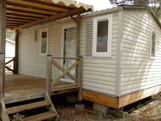 Mobilhome Confort Super Venus 23m² con aire acondicionad Terraza semi-cubierta