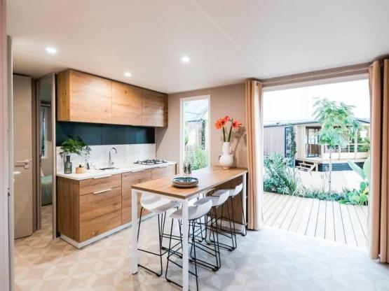 Mobil-home 29.70m² - 3 chambres (lit 160cm) - avec TV -