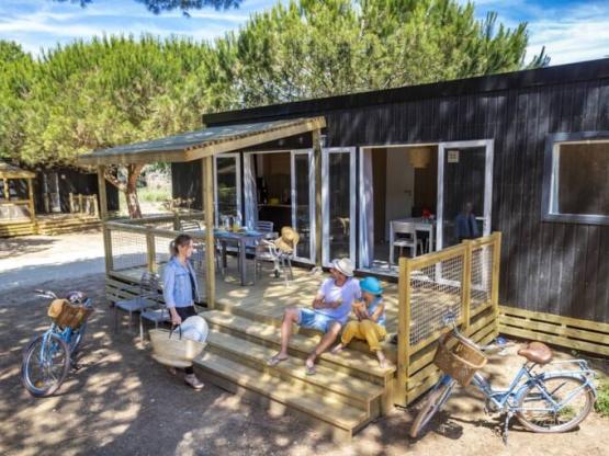 Mobilhome Premium 30m² (2 habitaciones) + terraza + LV +TV + Aire co - 7 noches