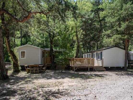 Mobilhome Tribu Confort - 5 slaapkamers - met aaneengesloten terrassen + TV -