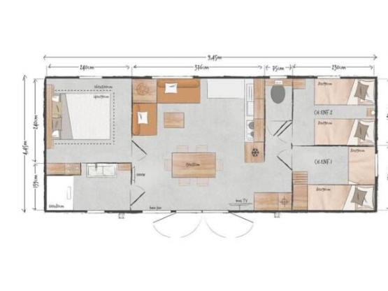 Mobil-home 3 bedrooms + TV - 2026 -