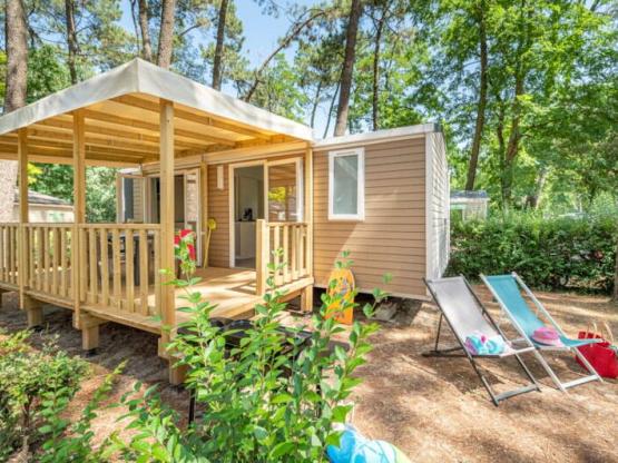 Mobil-home Confort Clim de 3 dormitorios | CONFORT CLIM - 30 m² - Aire acondicionado - TV - plancha - terraza cubierta
