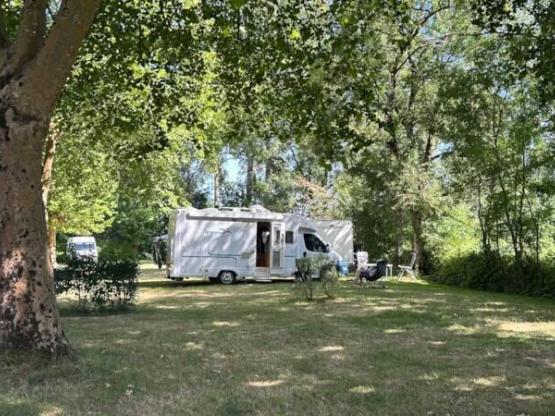 Parcela XL Privilège de 120 a 190 m² con conexión eléctrica -  2 personas - 1 vehículo / Caravana / Autocaravana
