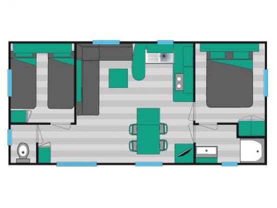 Cottage Plus 28 m² - 2 habitaciones + climatización