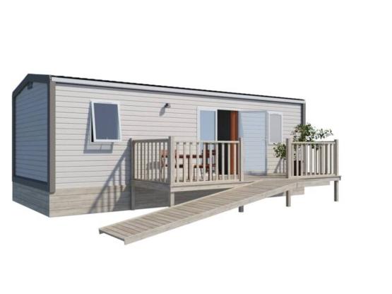 Mobilhome 32m² (2 habitaciones) con terraza- equipado para minusválido