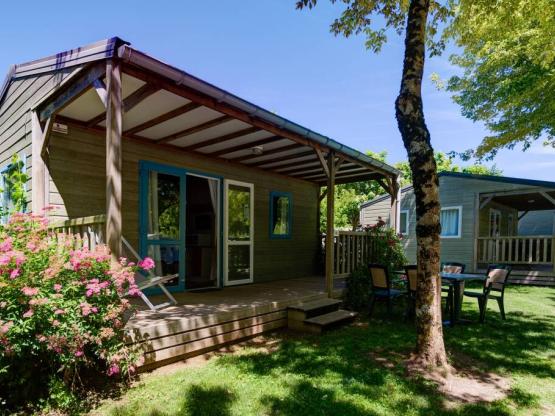 Chalet CONFORT 36m² (2 kamers) + overdekt terras + TV