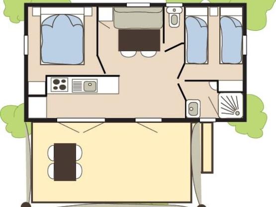 Cottage Languedoc 2 habitaciones **