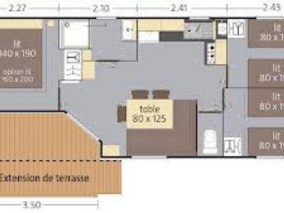 Mobilhome "Ancolie" 3 habitaciones