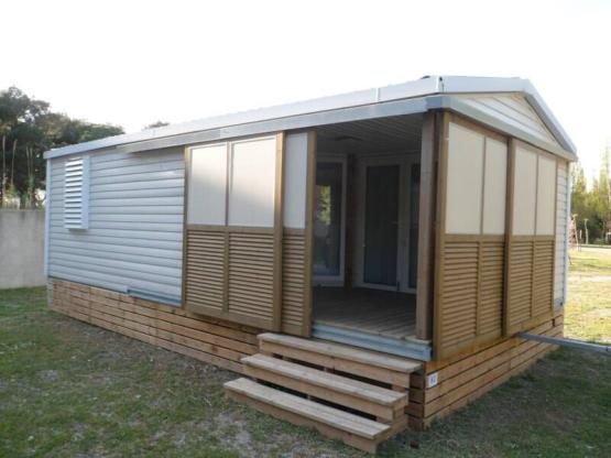 Mobilhome Marin 32m² (2 habitaciones) terraza cubierta + TV