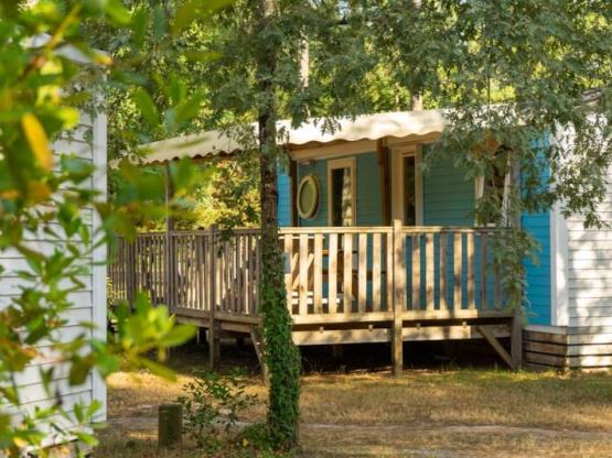 Mobil-home 3 habitaciones aire acondicionado y televisión 30m² + terraza 12m²