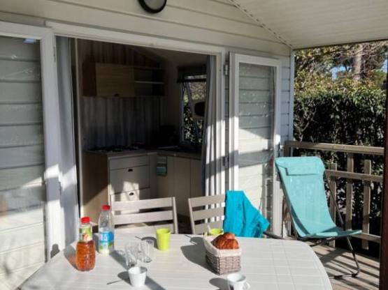 Mobilhome ~28m² - 2 habitaciones + aire acondicionado