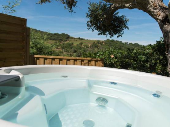 Cabane Lodge Cosyflower Premium 38m² (2 habitaciones) - terraza cubierta - jacuzzi
