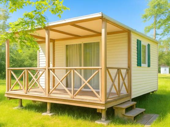 Mobil-home 2 habitaciones 22m² con terraza cubierta