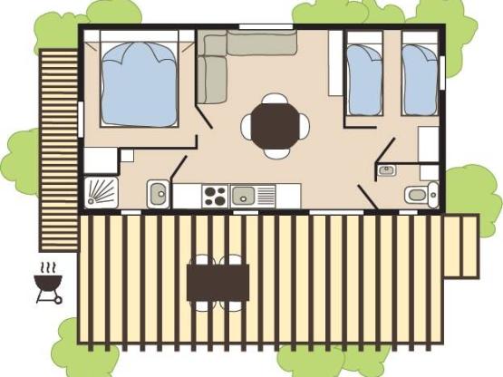 Cabaña Pêcheur Specific 2 habitaciones PREMIUM