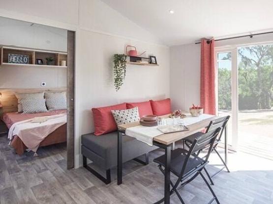 Mobilhome PMR - 2 habitaciones - Terraza cubierta con lona - aire acondicionado