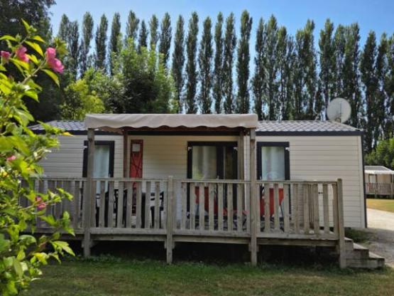 Mobil-home Nirvana Duo, 33m². 2 cuartos de ducha/terraza semicubierta - aire acondicionado opcional